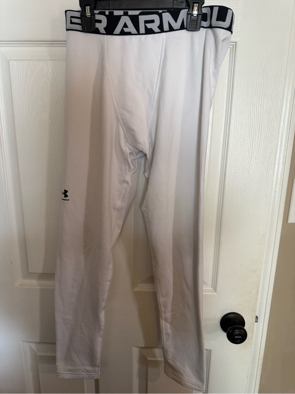 Excellent Condition Boys XL Under Armour White Compression Tights